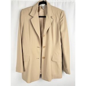 John Paul Richard Blazer‎ Career Office Wear Neutral Tan Jacket 8